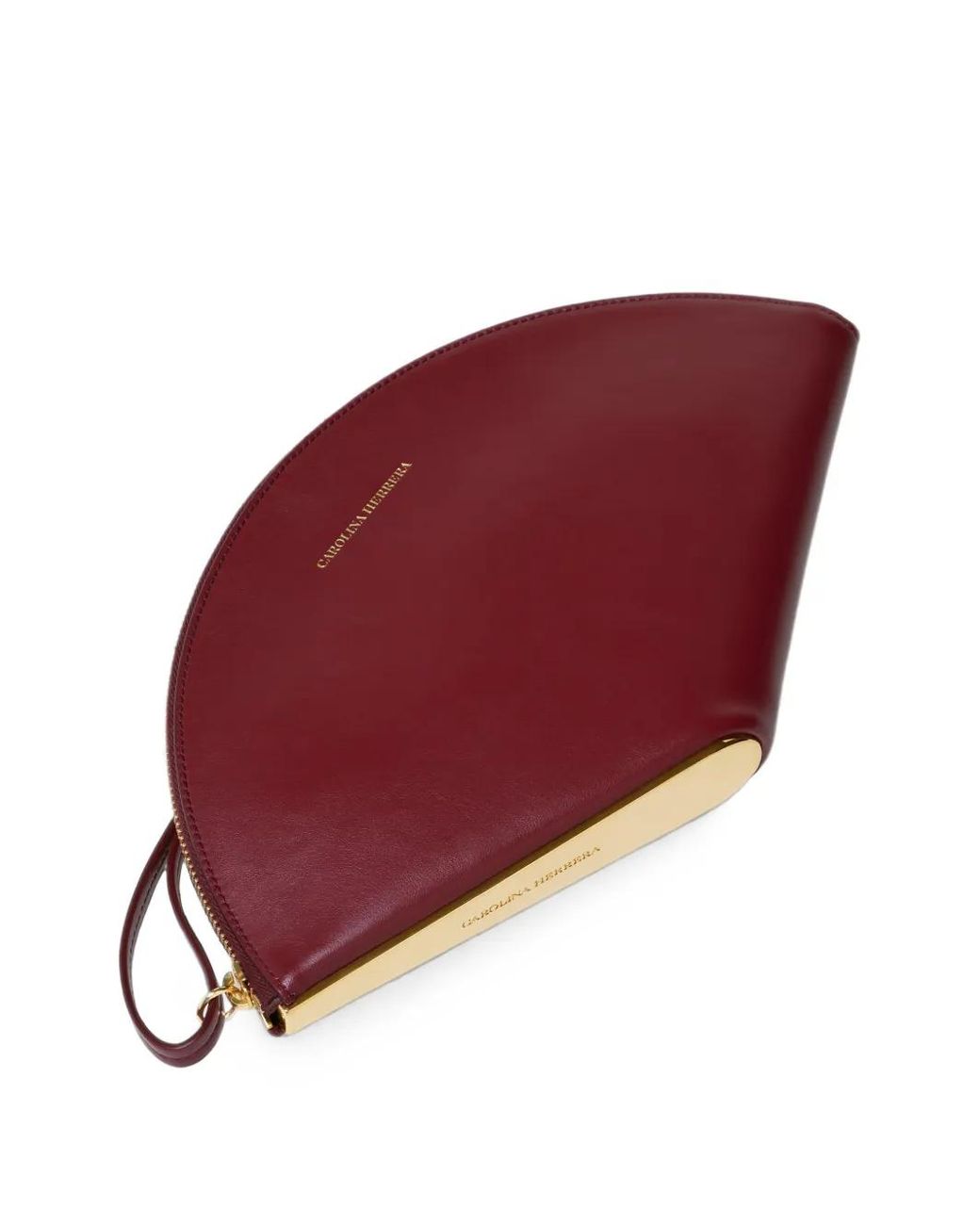 Carolina Herrera Red Consuelo Leather Clutch