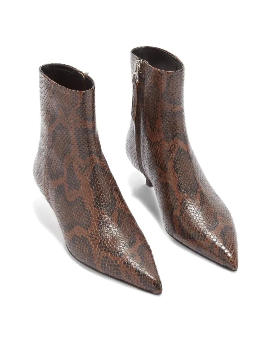 Aeyde Brown 35Mm Sofie Pointed-Toe Ankle Boots