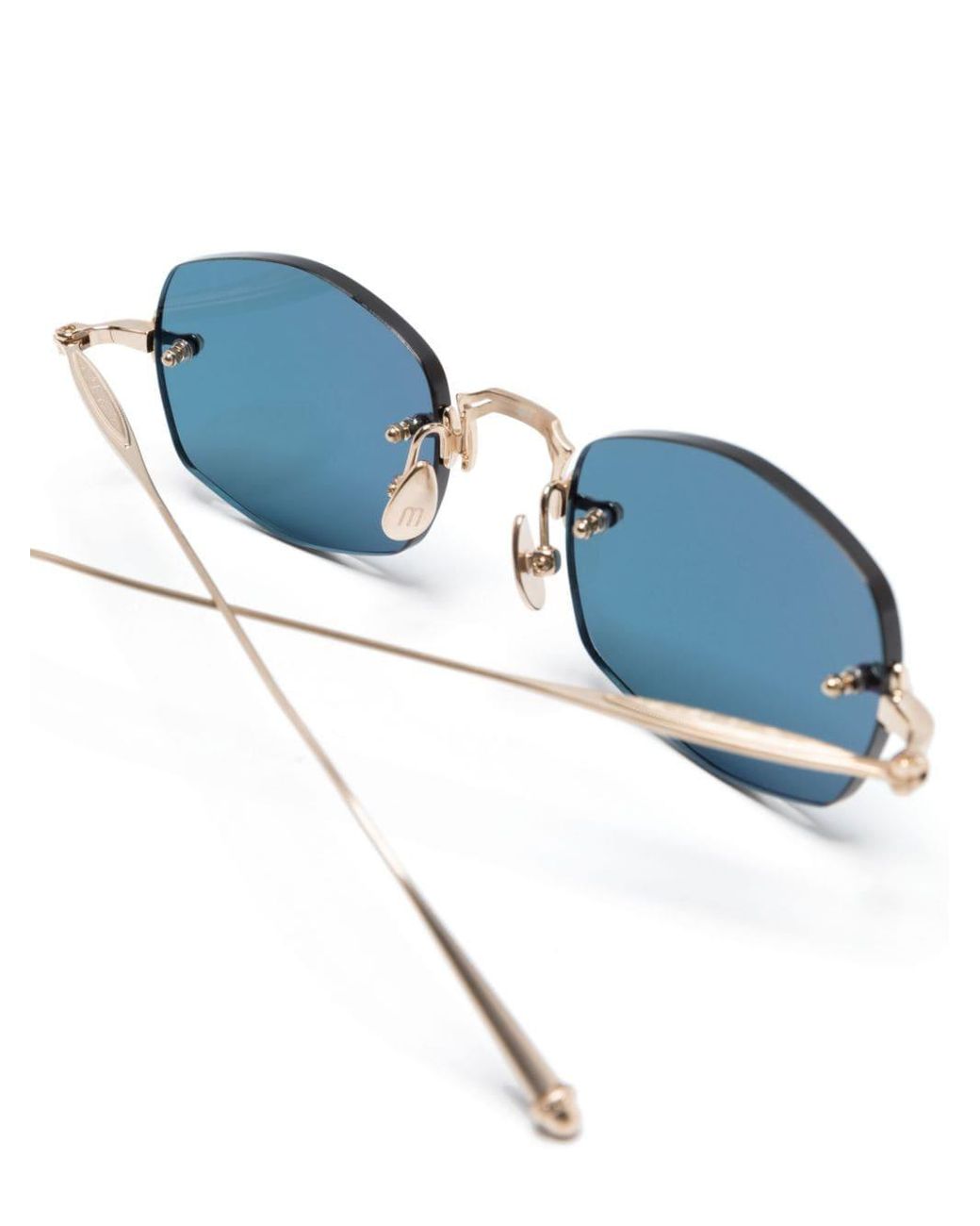 Matsuda M3105 Geometric Frameless Glasses in Blue | Lyst