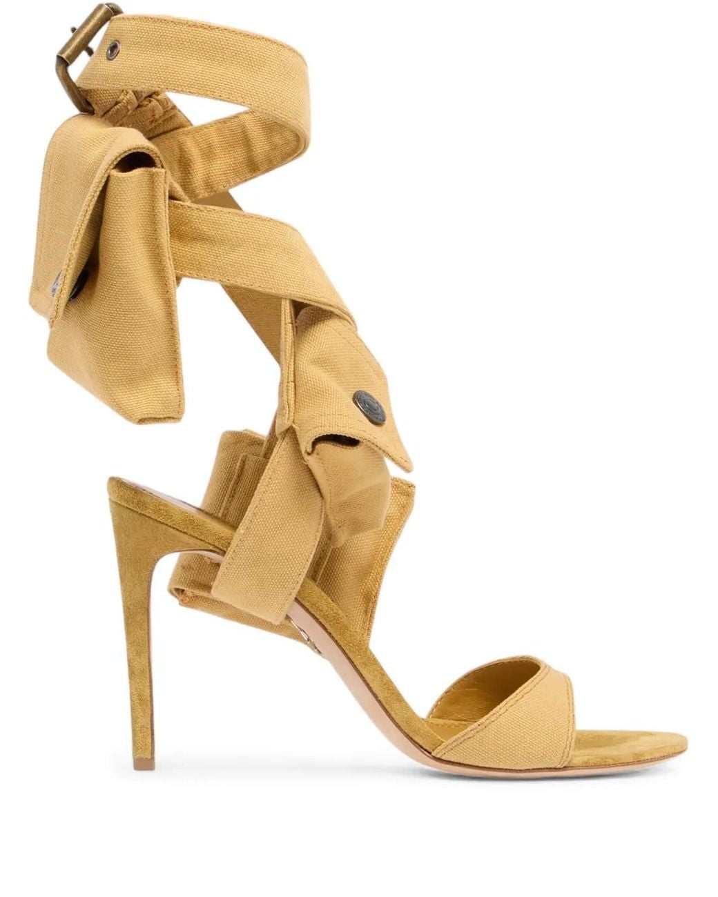 DSquared² Metallic Utility Twin Heeled Sandals