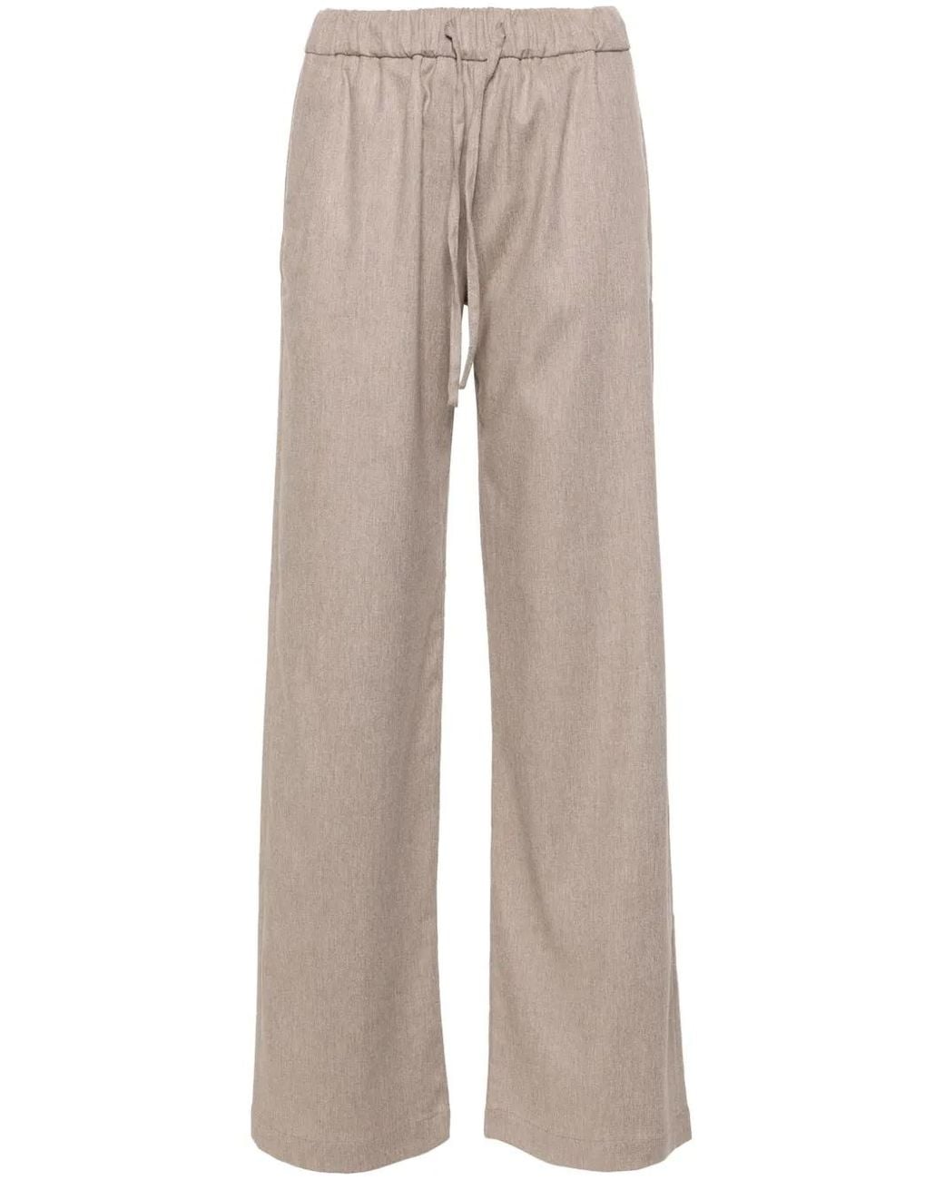 Fay Natural Straight-Leg Trousers