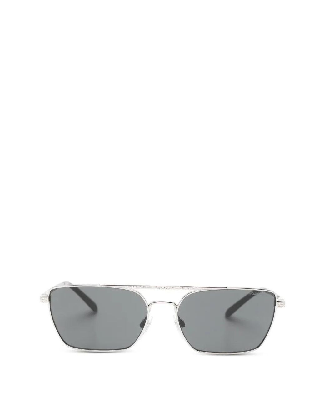 Polo Ralph Lauren Gray Lunettes De Soleil Western À Monture Rectangulaire