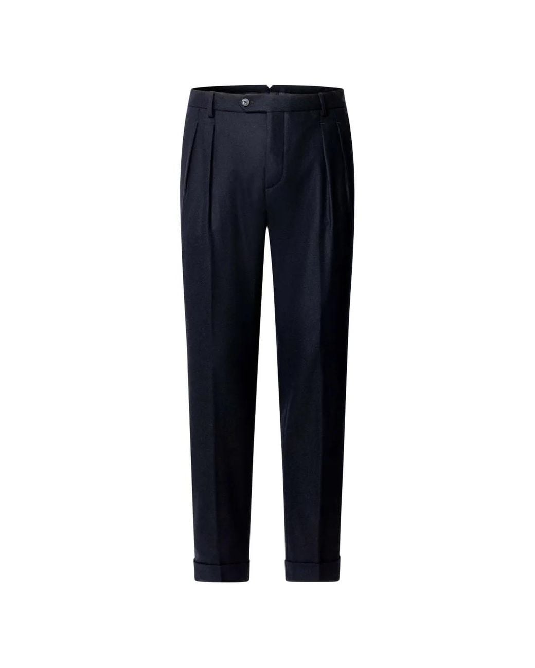 Hackett Blue Double-Pleat Trousers for men