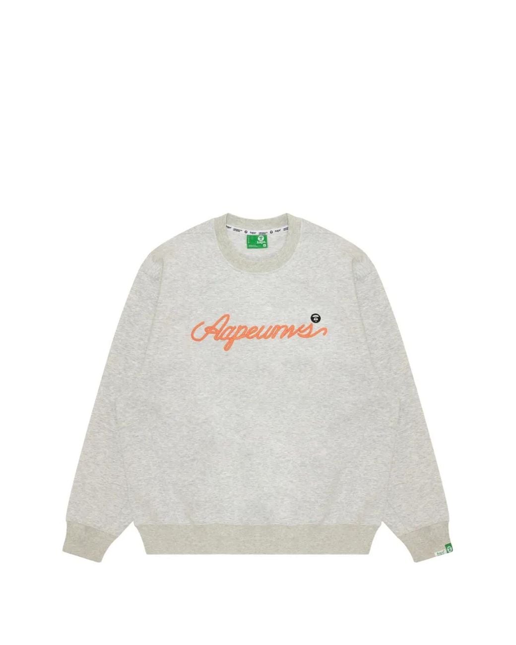 Aape By A Bathing Ape White Logo-Embroidery Sweatshirt for men
