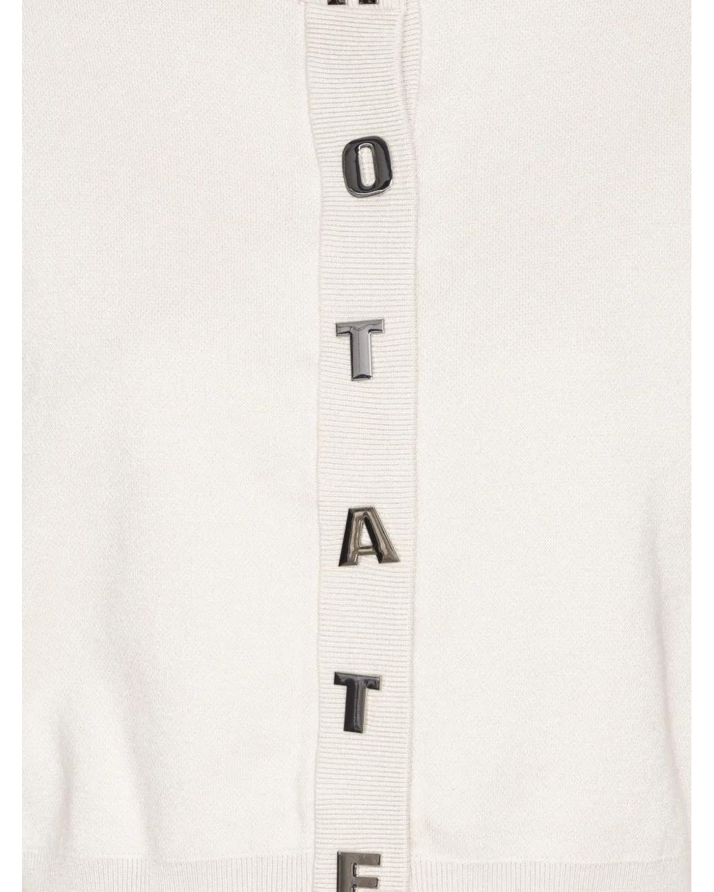 ROTATE BIRGER CHRISTENSEN White Cardigan With Logo