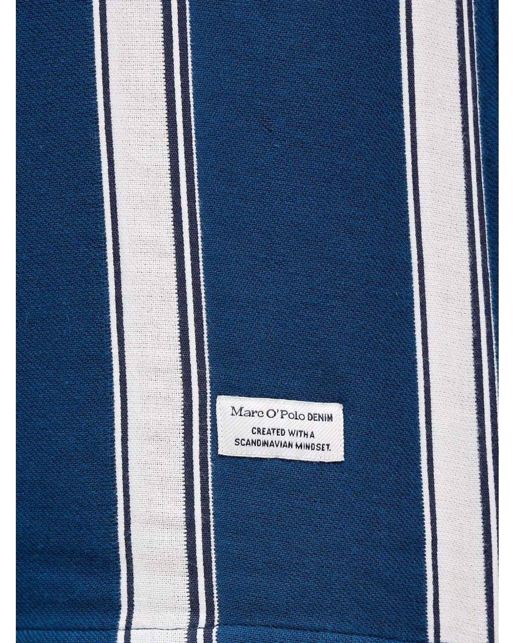 Marc O' Polo Blue Striped Button-Down Shirt for men