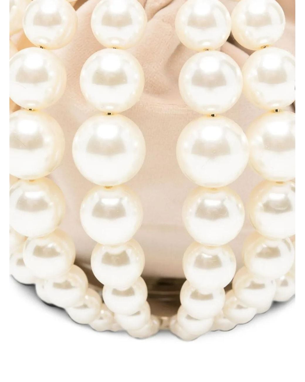 Rosantica White Pochette Sphérique À Ornements De Perles