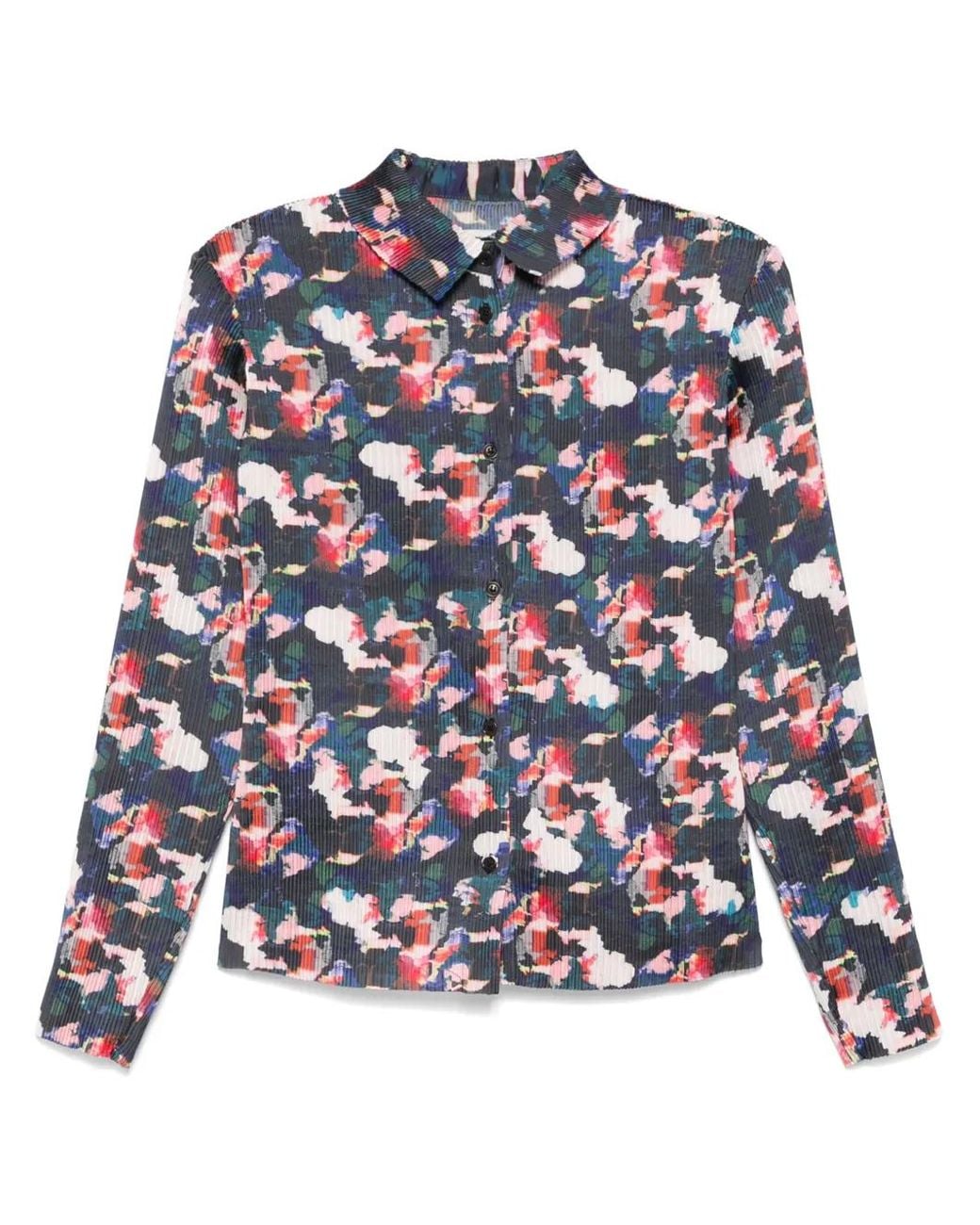 Henrik Vibskov Blue Remember Plissé Shirt