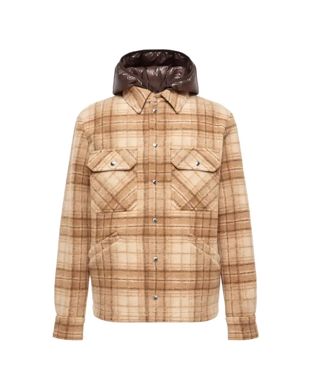 Moncler Natural Nyvalin 3-In-1 Check-Pattern Padded Jacket for men