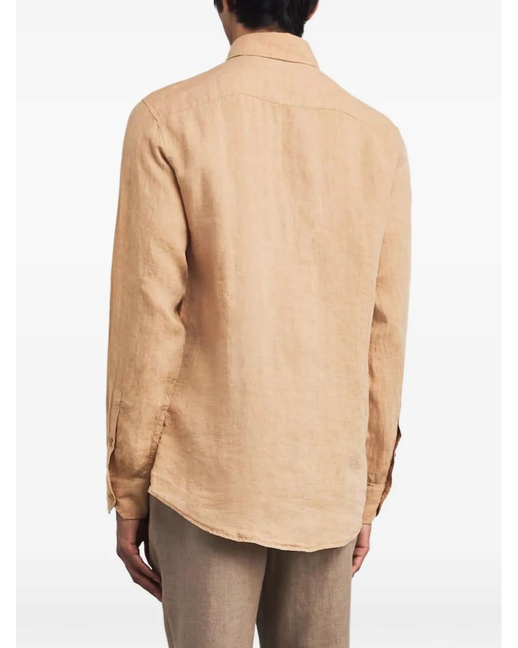 Frescobol Carioca Natural Chemise À Boutonnière Sur Le Devant for men