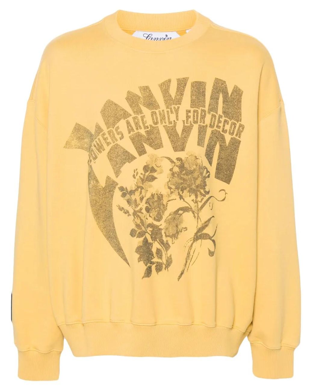 Lanvin Yellow X Future Logo-Print Cotton Sweatshirt