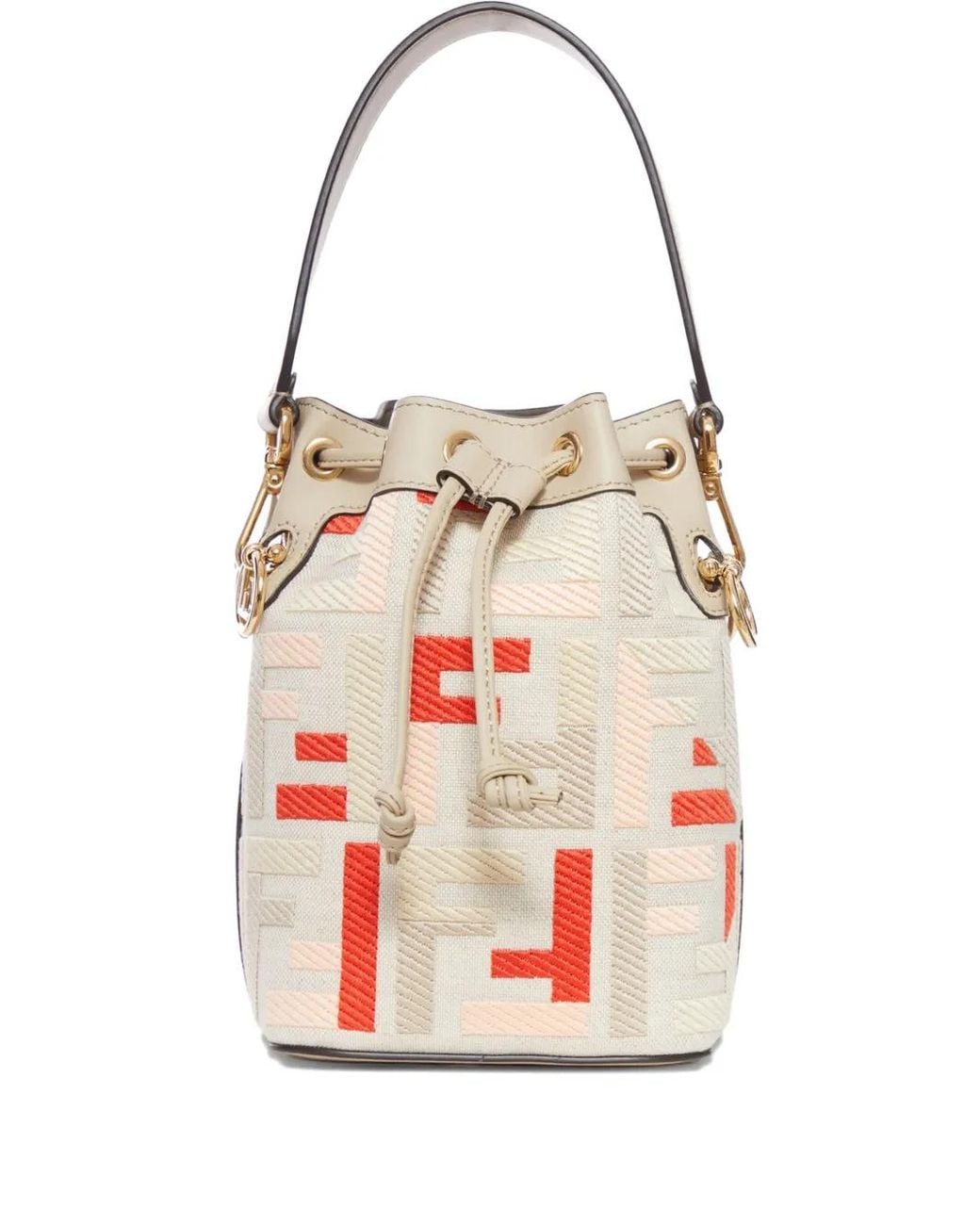 Fendi White Mon Tresor Mini Bucket Bag