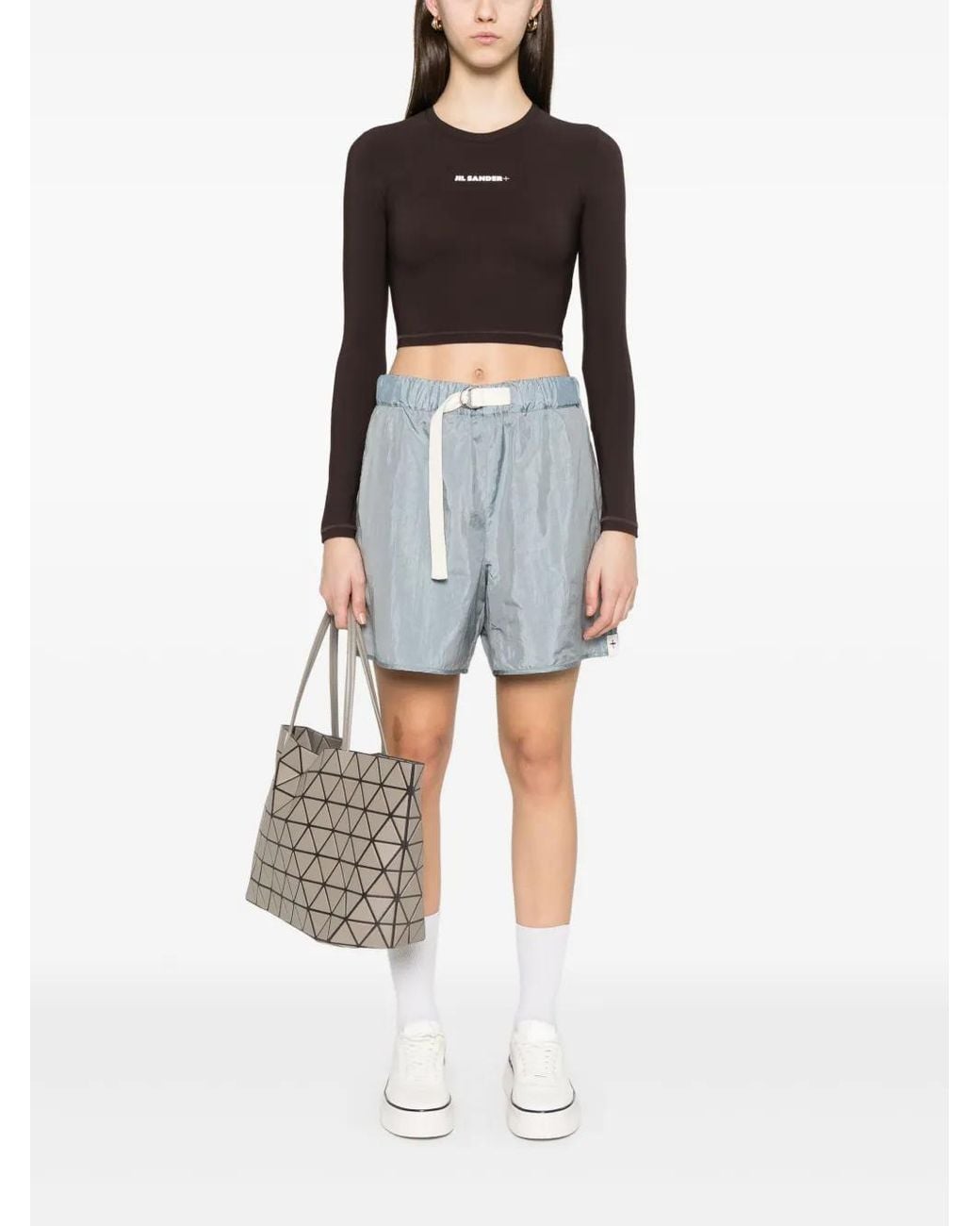 Jil Sander Blue Satin Shorts