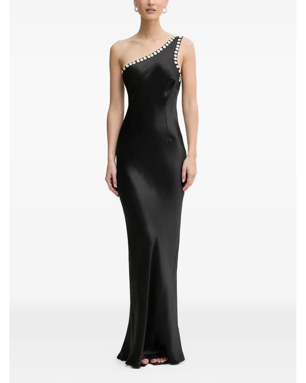 Never Fully Dressed Black One-Shoulder Maxi Dress