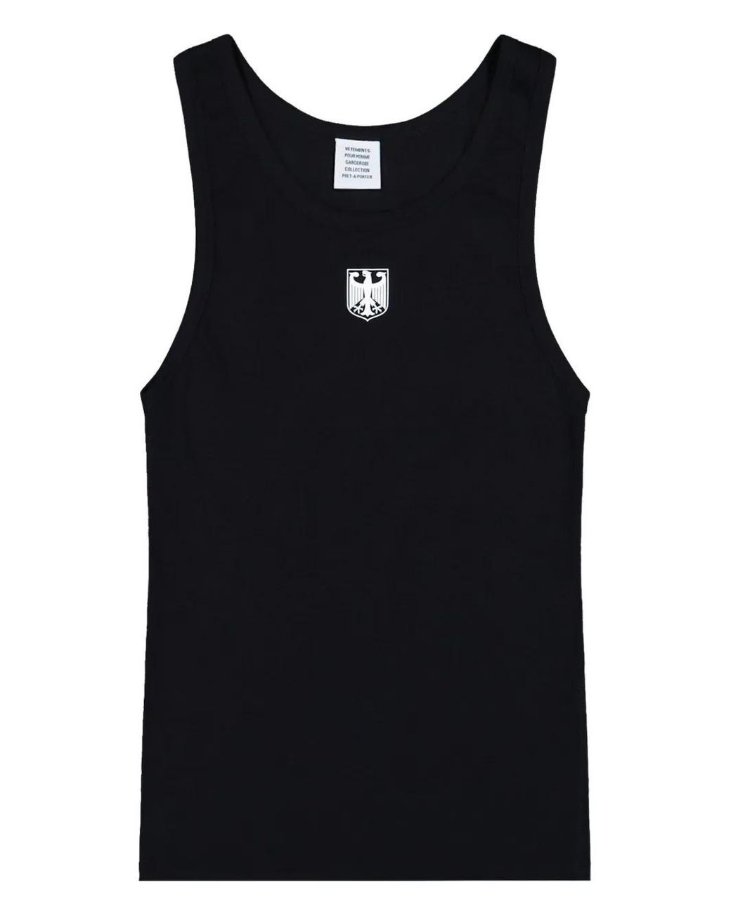 Vetements Black Eagle-Emblem Tank Top for men