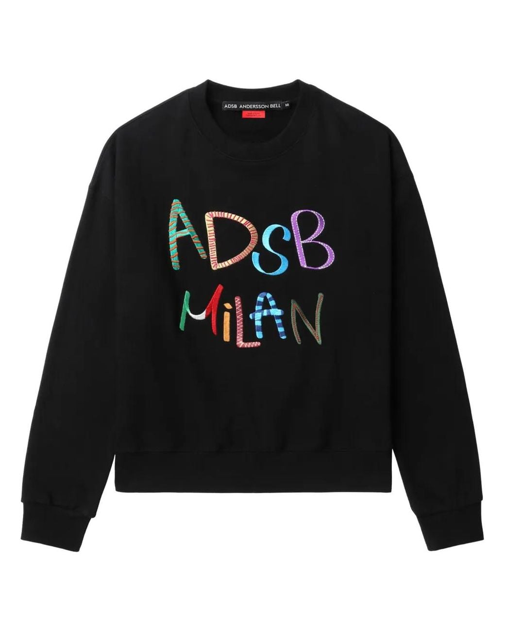 ANDERSSON BELL Black Logo-Embroidered Sweatshirt for men