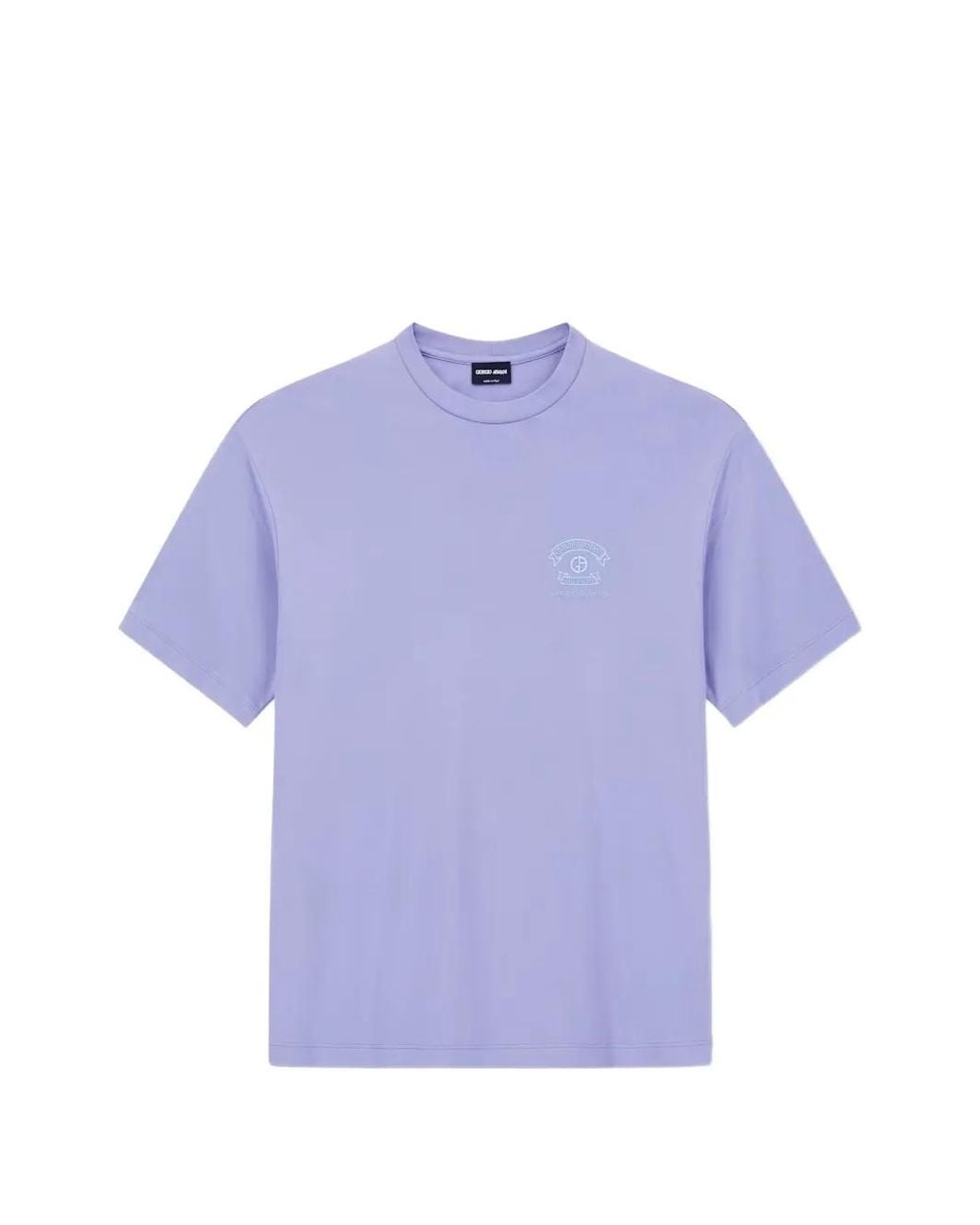 Giorgio Armani Purple Logo-Embroidered T-Shirt for men