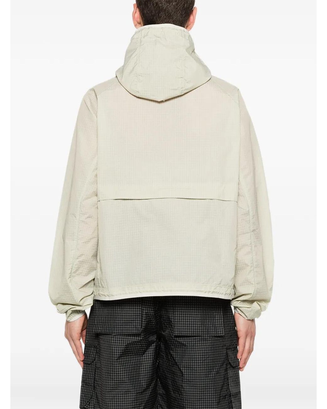 RC Outdoor Supply White Check-Pattern Hoodie for men
