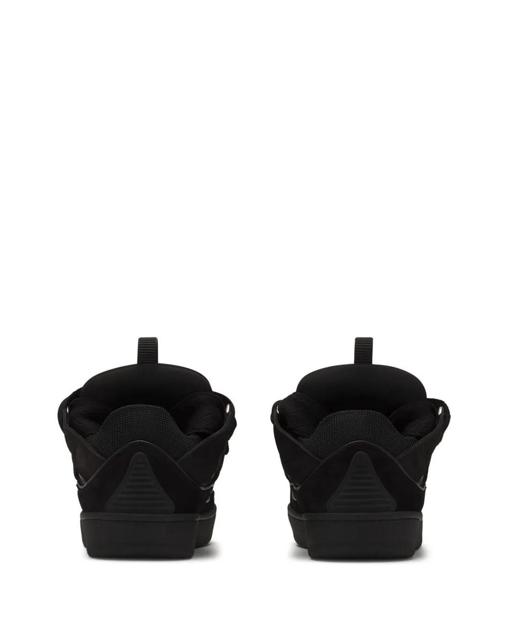 Lanvin Black Curb Leather Sneakers