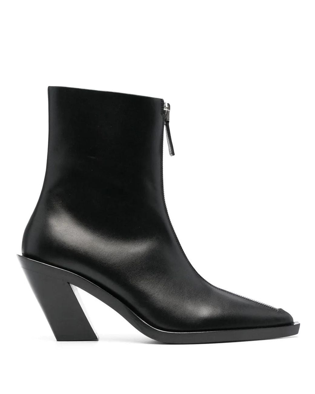 Elleme Black Sculpted-Heel Ankle Boots