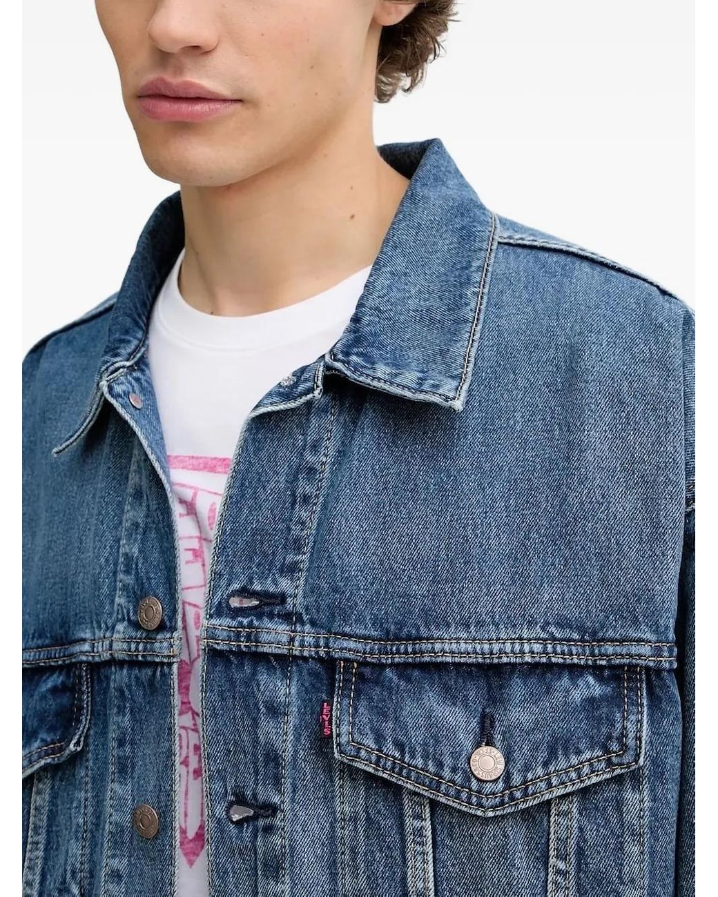 Levi's Blue Trucker Button-Fastening Denim Jacket for men