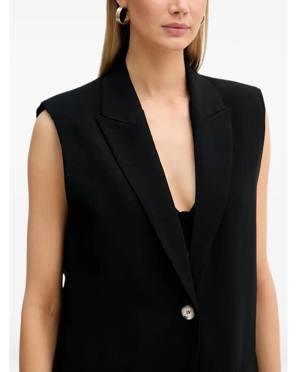 Chaleco Con Botones ViCOLO de color Black