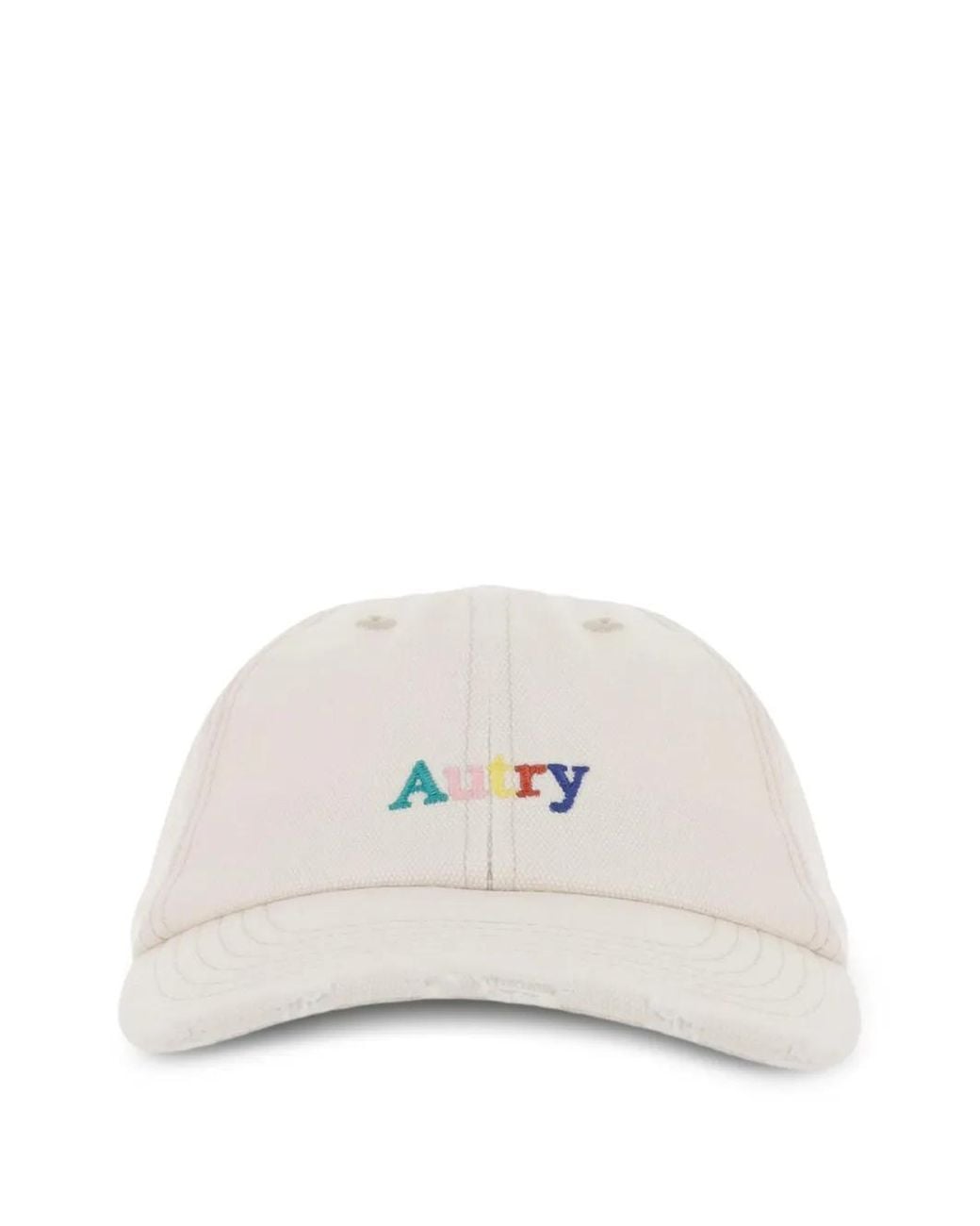 Autry White Casquette À Logo Brodé