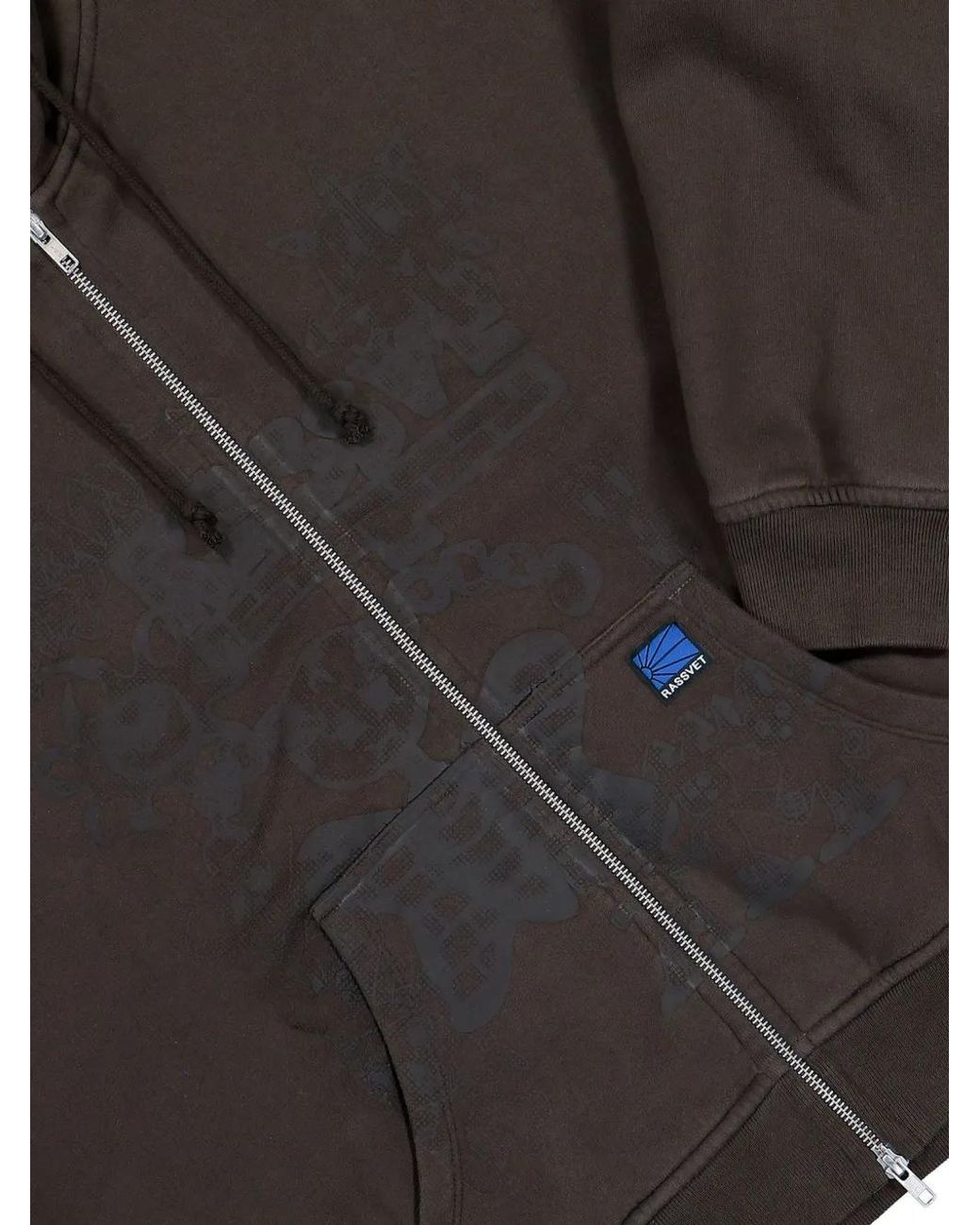 Rassvet (PACCBET) Black Collage Zip-Up Hoodie
