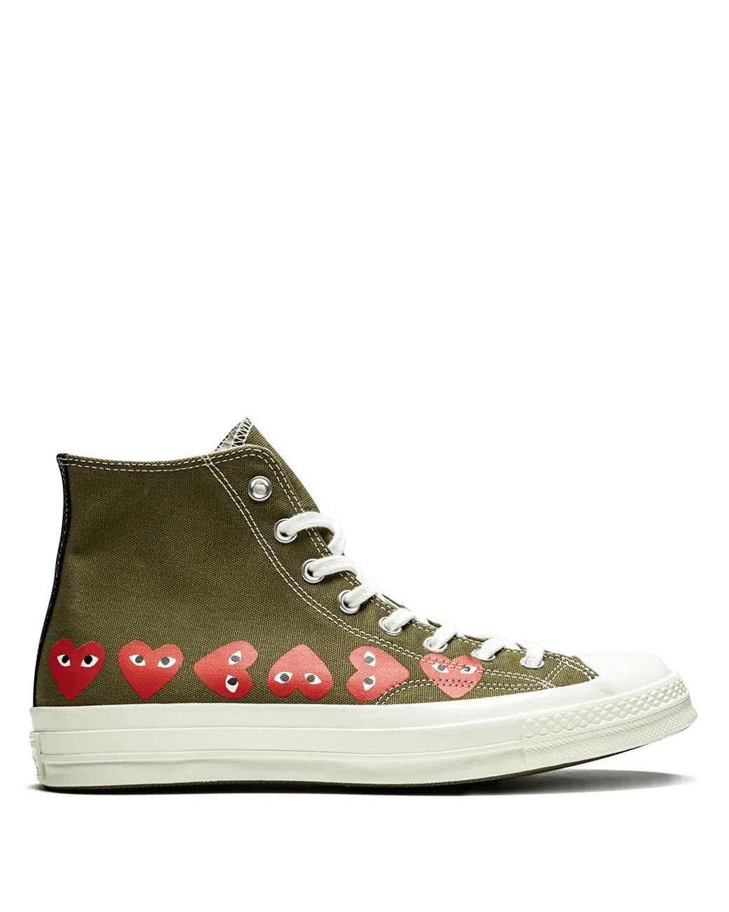 Converse Brown X Comme Des Garçons Play Chuck 70 Hi "Multi Hearts" Sneakers for men