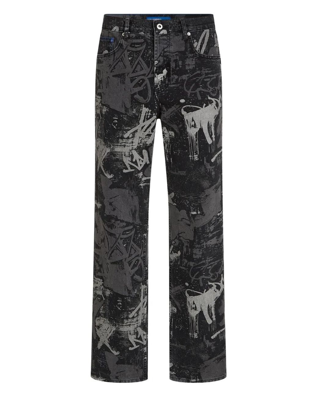 Karl Lagerfeld Black Five-Pocket Jeans for men