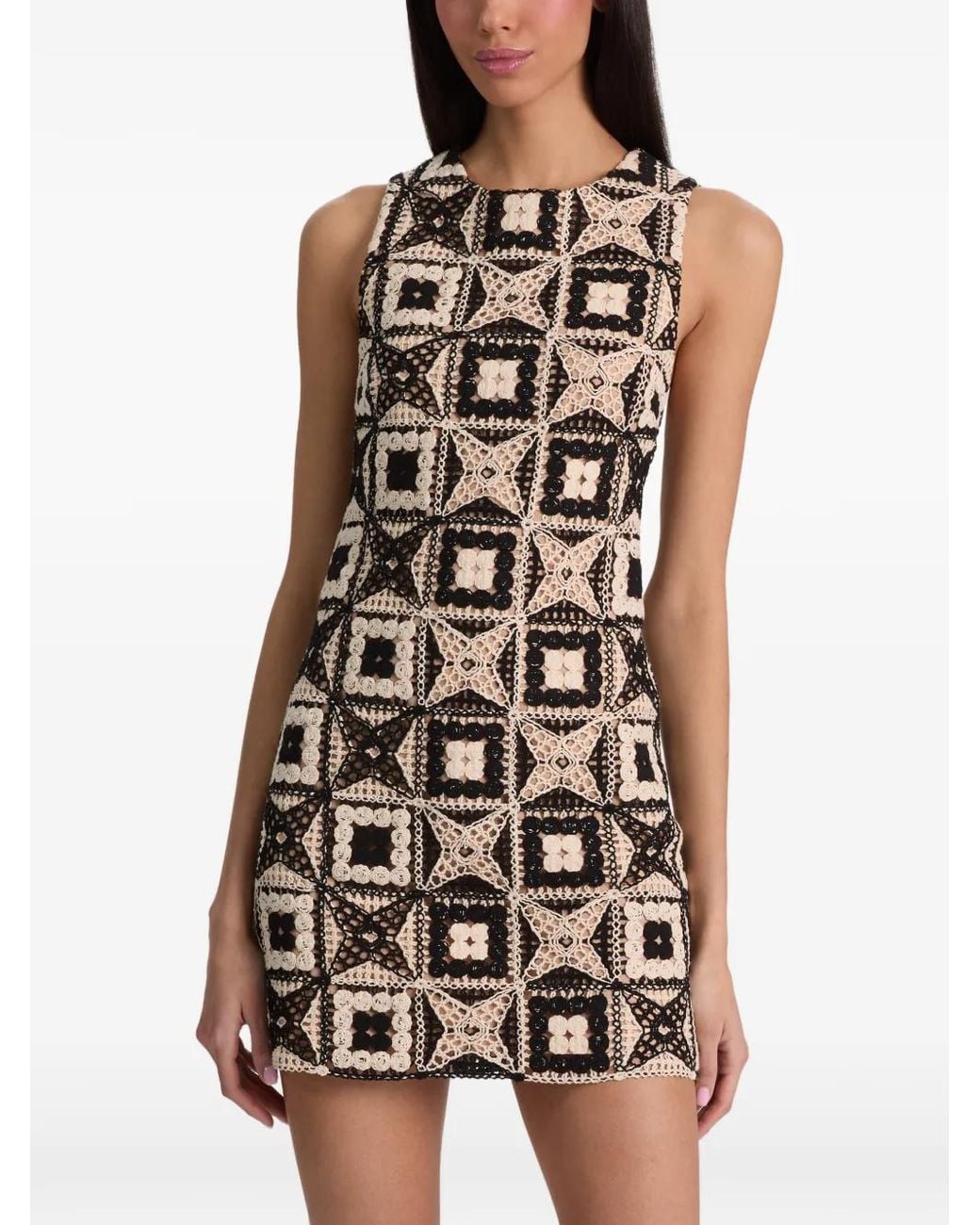 Alice + Olivia White Clyde A-Line Dress