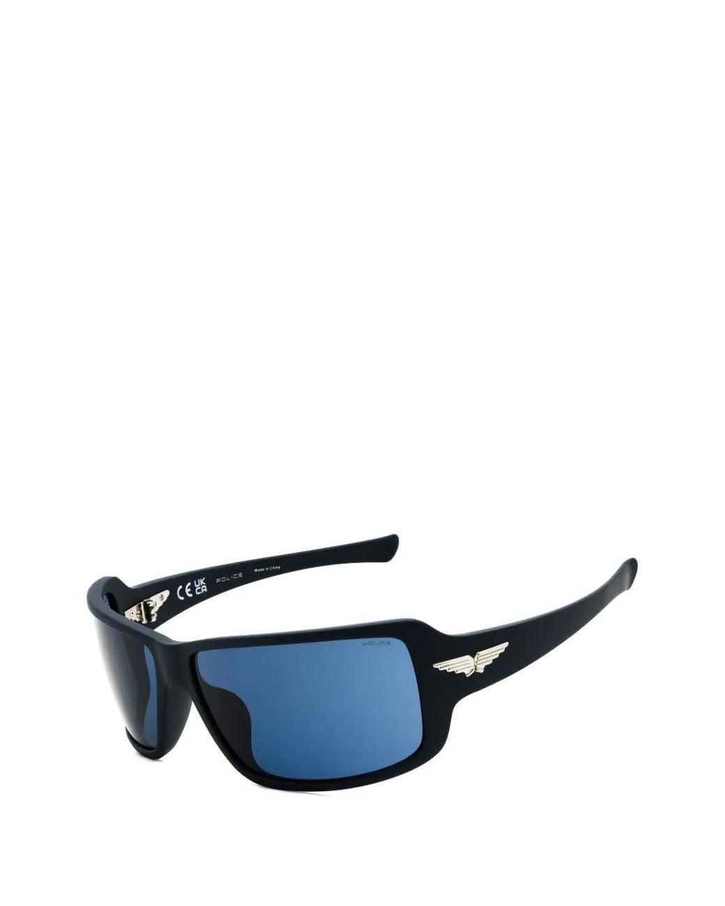 Police Blue Oversized-Frame Sunglasses for men