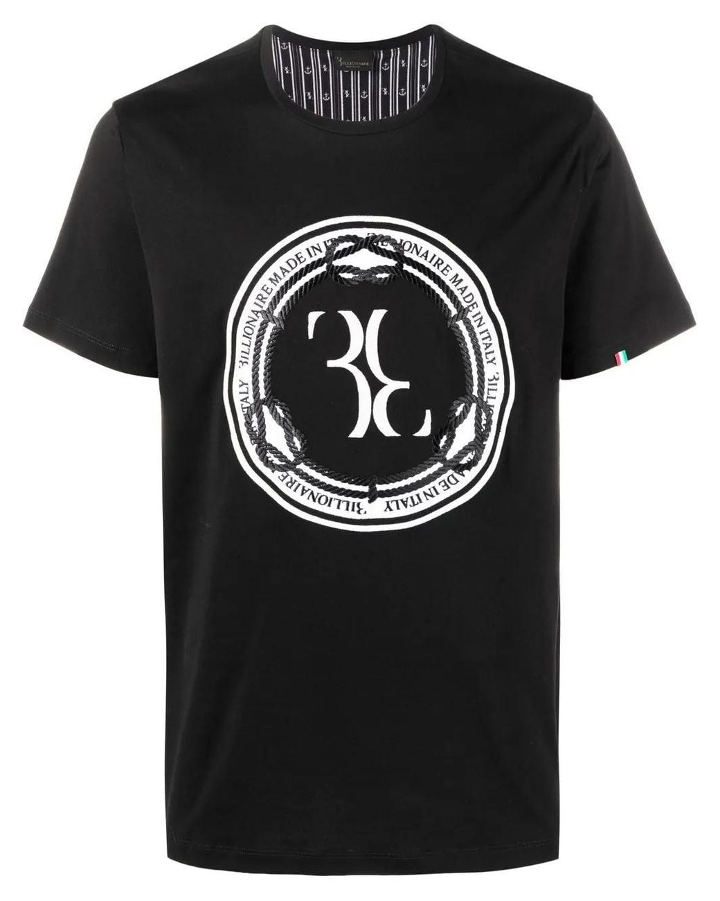 Billionaire Black Logo-Print T-Shirt for men