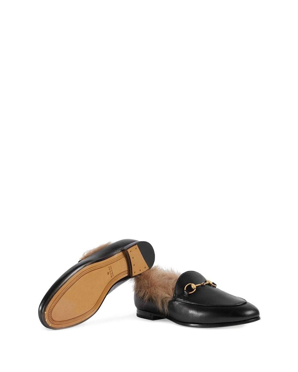 Mocassins Jordaan en fourrure Gucci en coloris Noir Lyst
