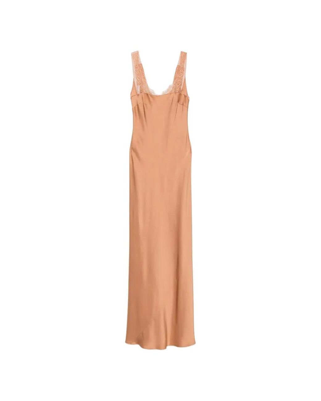 Forte_forte White Maxi Lace-Trim Dress