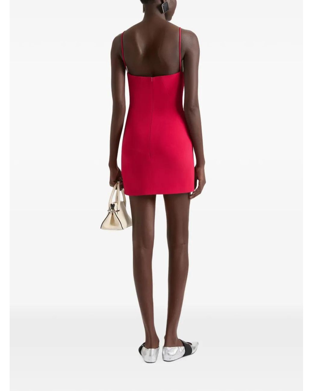 Givenchy Red Robe Courte En Crêpe Cady