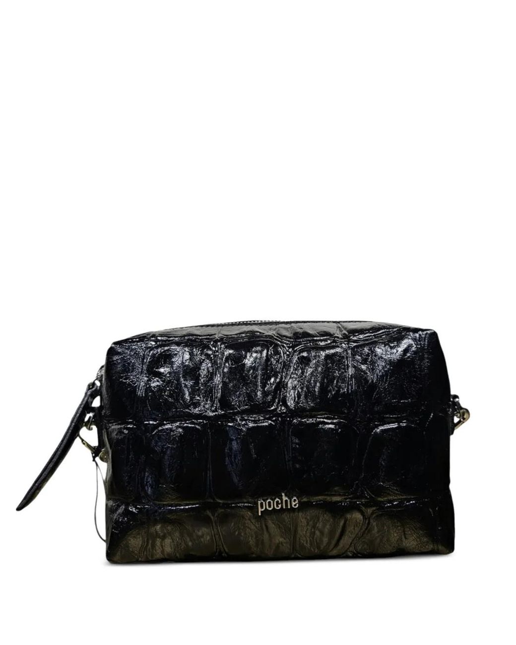 Poche Paris Black Torba Crocodile-Effect Clutch Bag