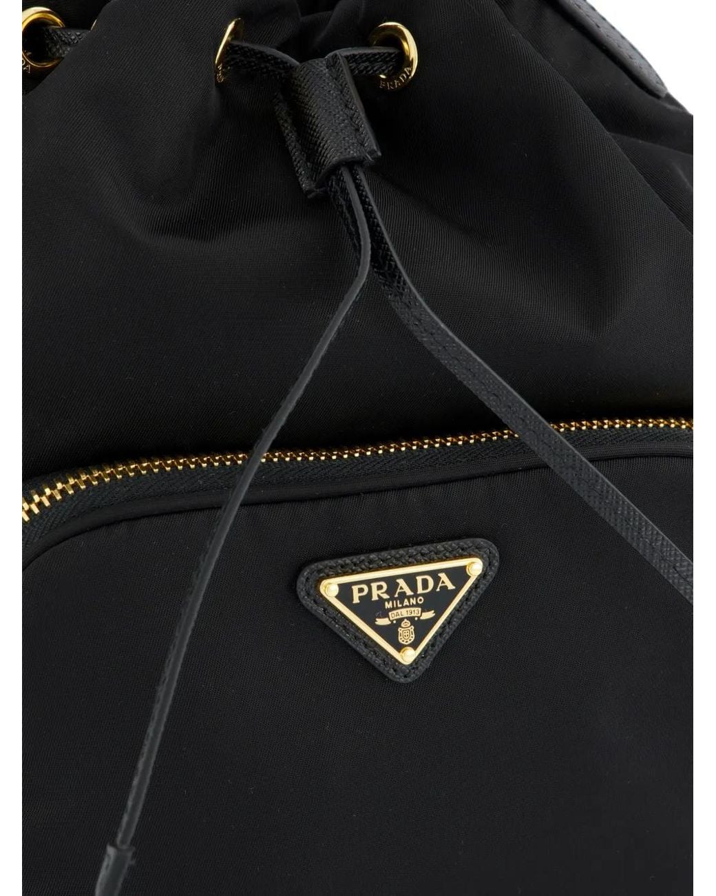 Prada Black Duet Re-Nylon Bucket Bag
