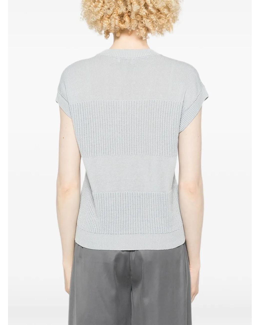 Peserico Geribbelde Top in het White