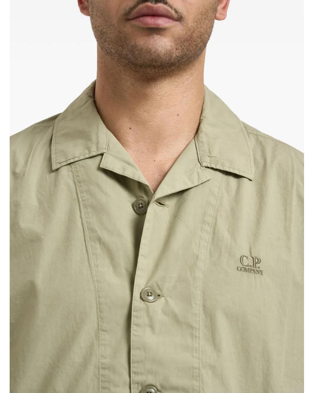 C P Company Natural Button Flap Pocket Shirt for men