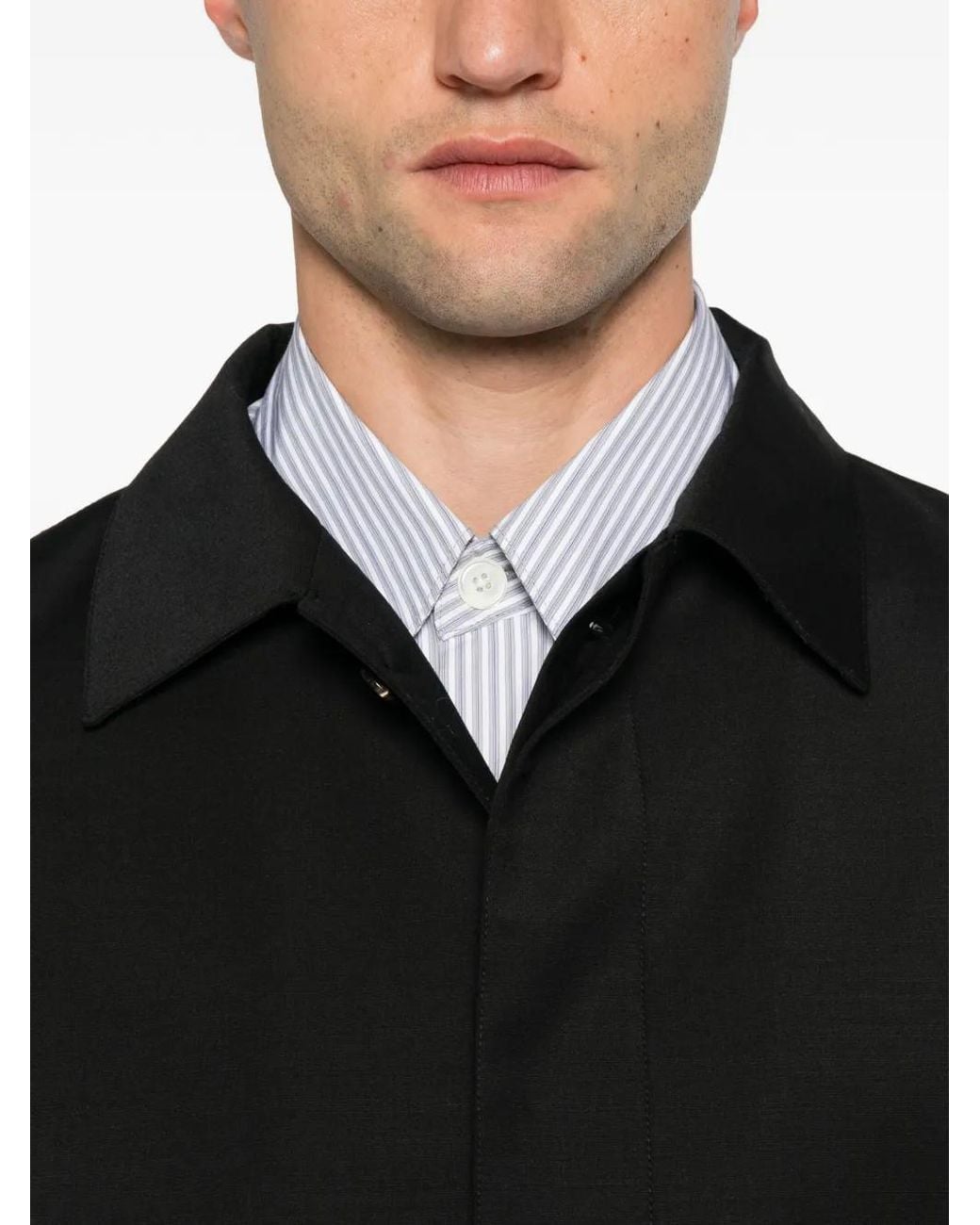 NEW YORK RESIDENT Black Columbus Flap-Pocket Shirt Jacket for men