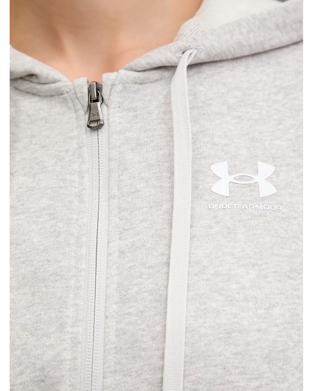 Under Armour White Zip-Up Hoodie