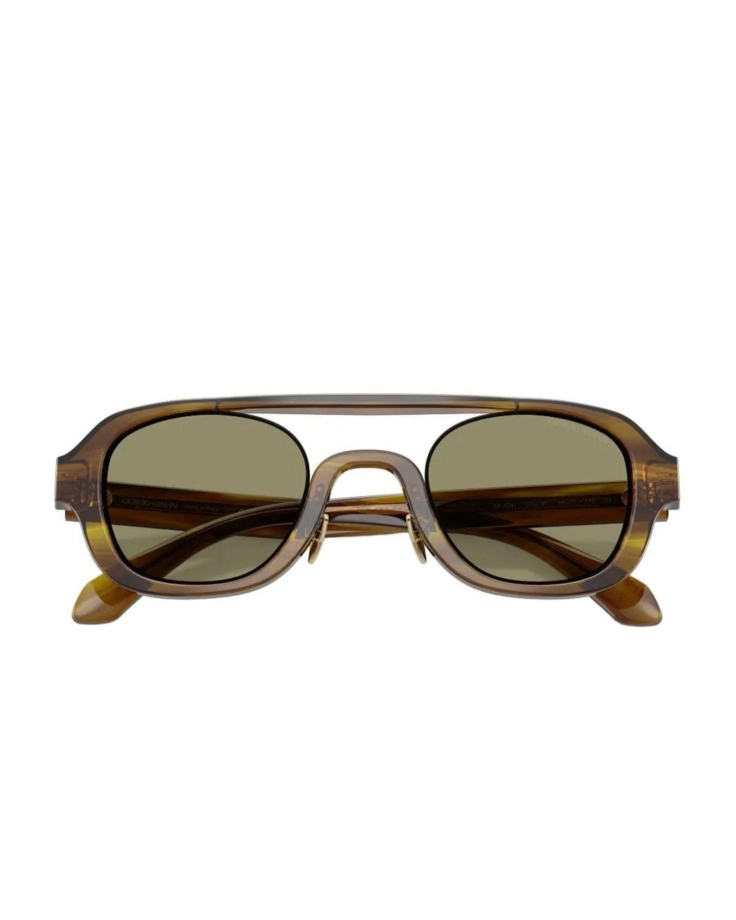 Giorgio Armani Brown Geometric-Frame Sunglasses for men