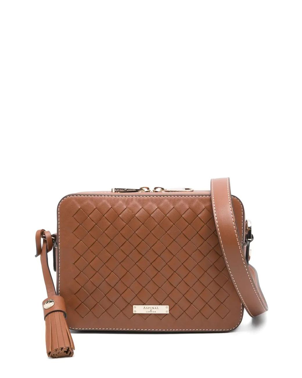 Aspinal Brown Camera Crossbody