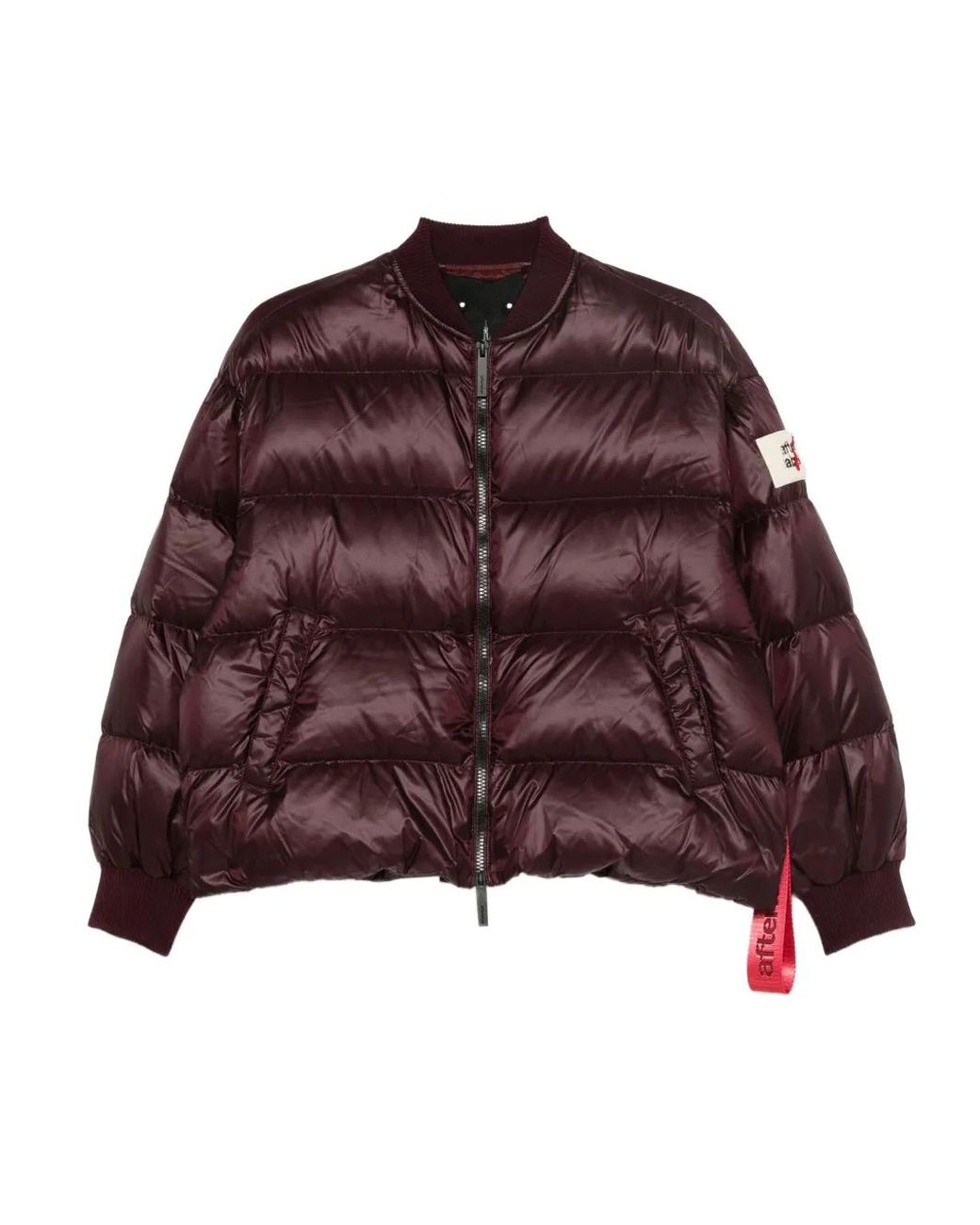 AFTER LABEL Maniva Zip-Up Puffer Jacket in Red | Lyst UK