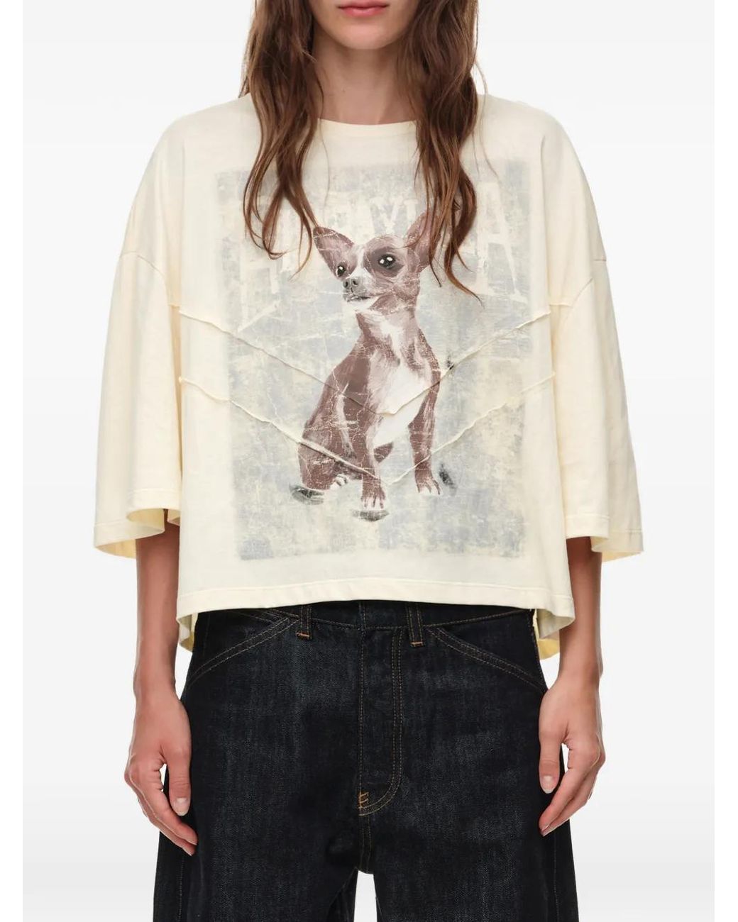 Bimba Y Lola Natural Camel Chihuahua Boxy T-Shirt