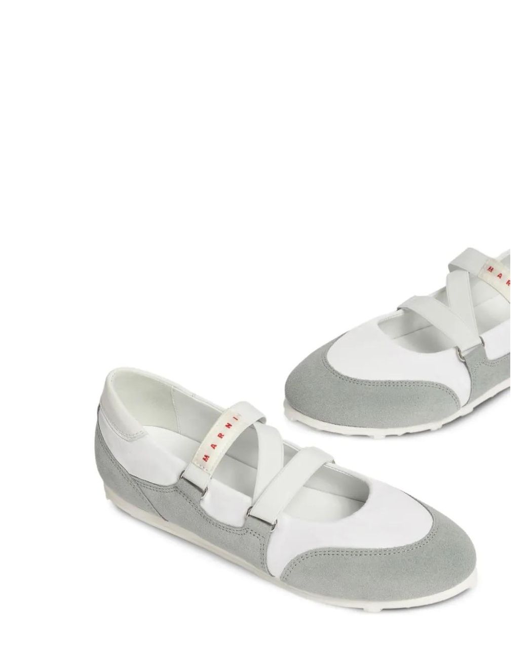 Marni White Fußball Retro Ballerina Turnschuhe