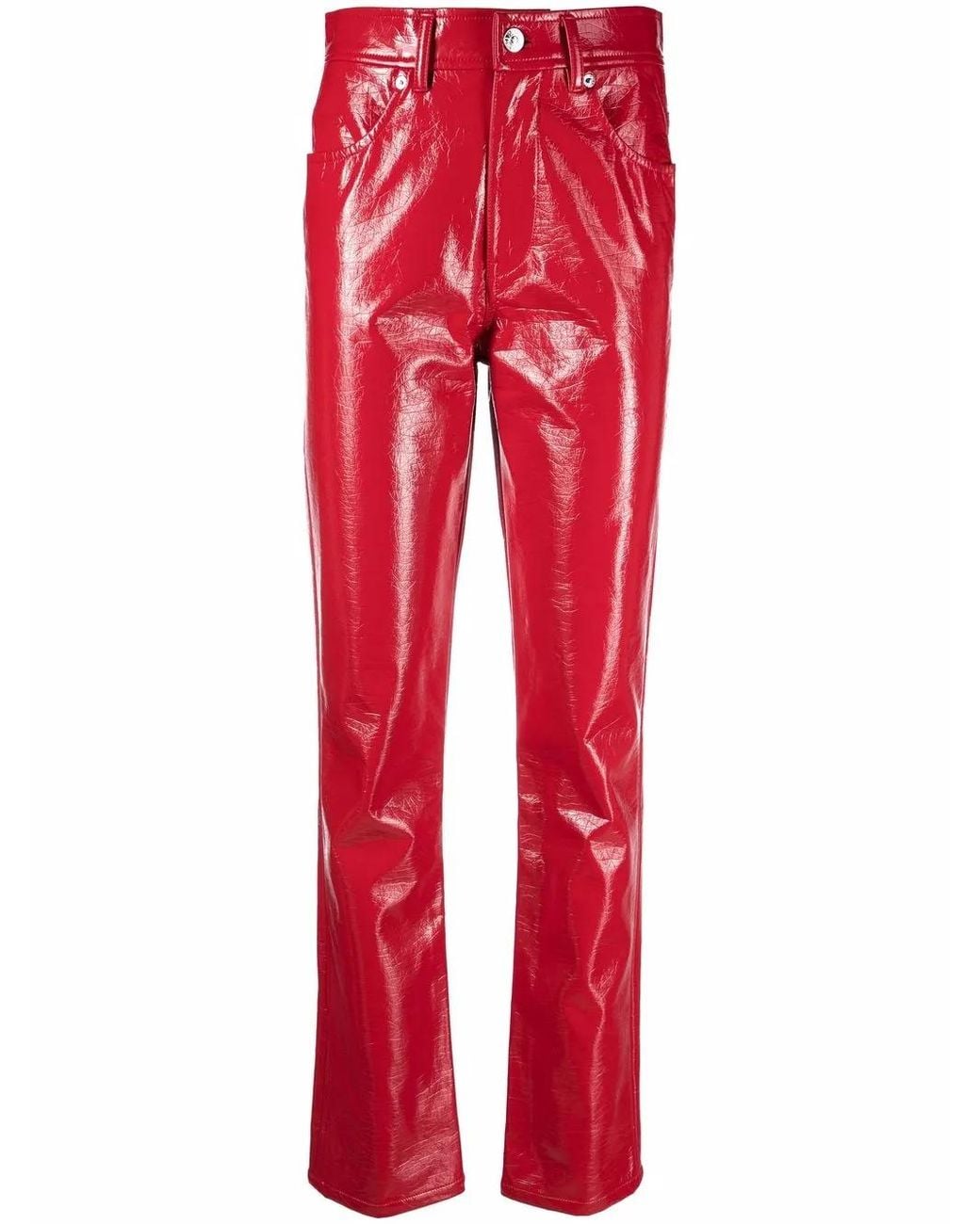 DIESEL Red P-Arcy Straight-Leg Trousers
