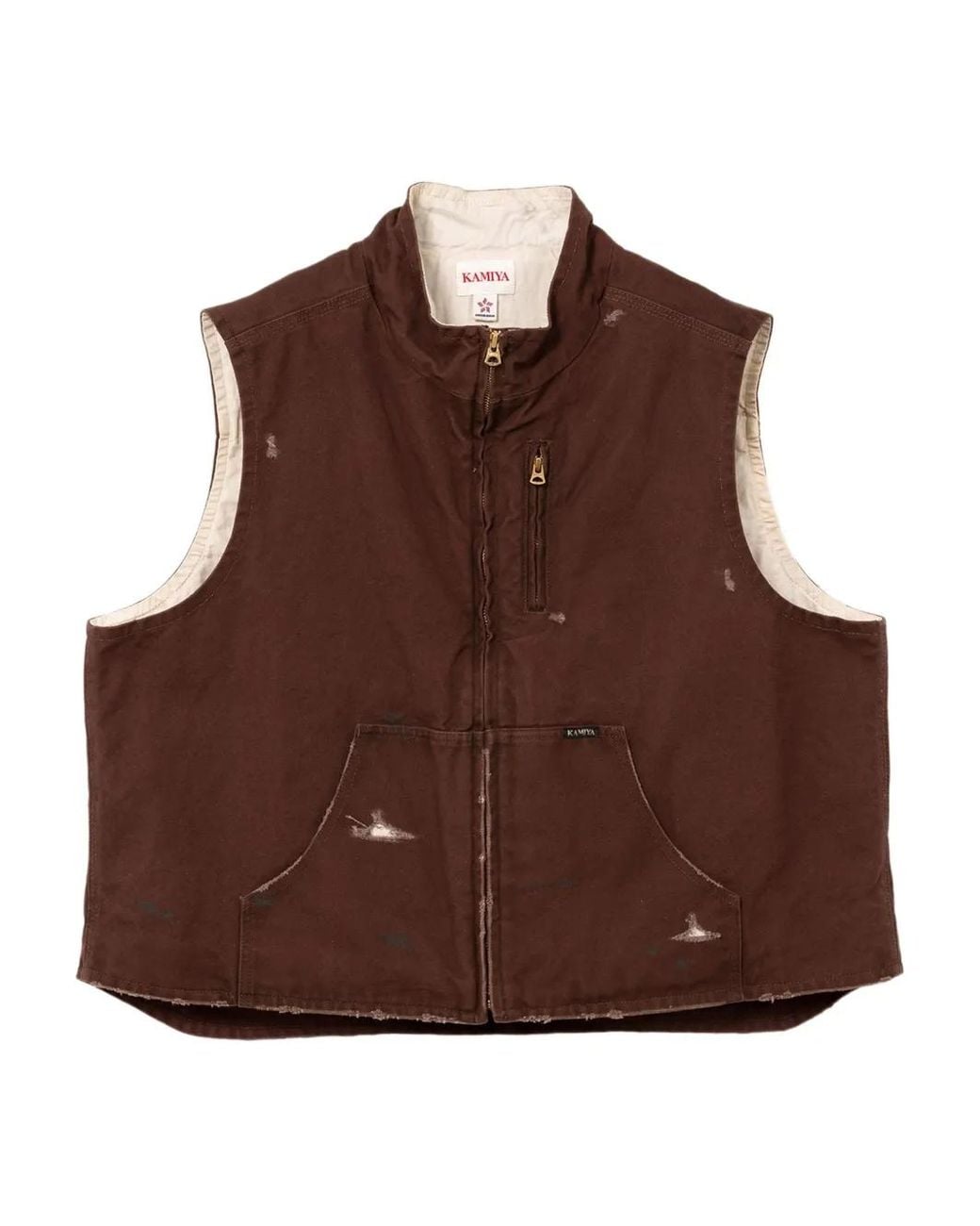 Chaleco Boro Con Efecto Envejecido KAMIYA de hombre de color Brown