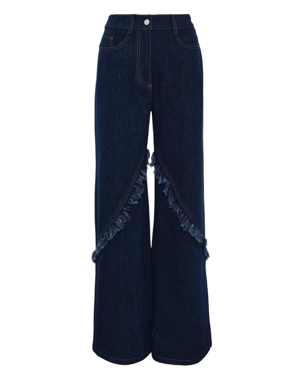 Alexis Blue Braxten Fringed Trousers